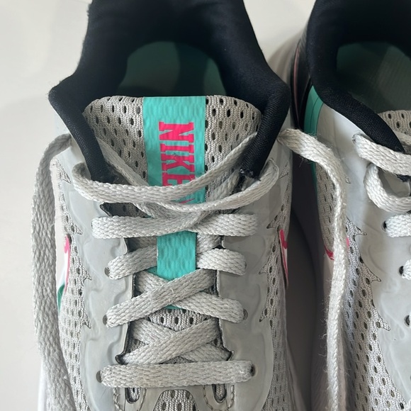 Nike Gray Sneakers with Pink and Teal Accents size 4 - Picture 6 of 6